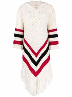 RED Valentino джемпер с узором шеврон и капюшоном