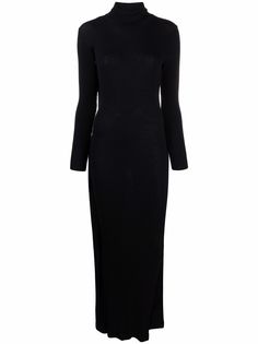 MM6 Maison Margiela трикотажное платье с высоким воротником