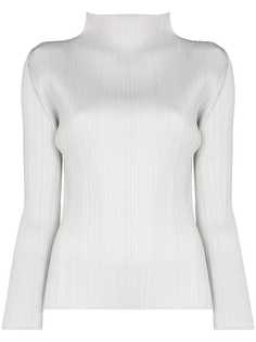 Pleats Please Issey Miyake плиссированный топ с длинными рукавами