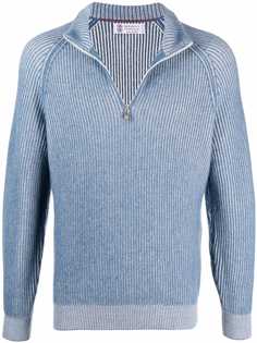 Brunello Cucinelli кашемировый джемпер в рубчик