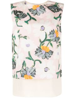 Marni блузка без рукавов с цветочным принтом