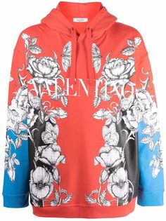 Valentino худи с принтом Dark Blooming