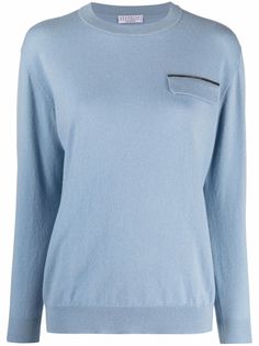Brunello Cucinelli кашемировый джемпер с декором Monili