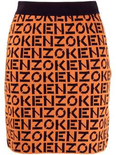 Kenzo юбка вязки интарсия с логотипом