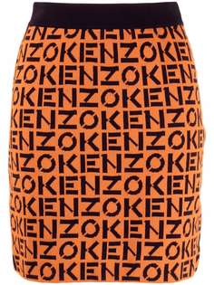 Kenzo юбка вязки интарсия с логотипом