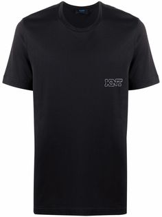 Kiton футболка с вышитым логотипом