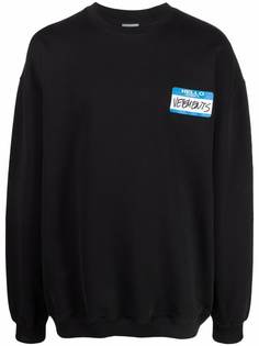 VETEMENTS свитер оверсайз с логотипом