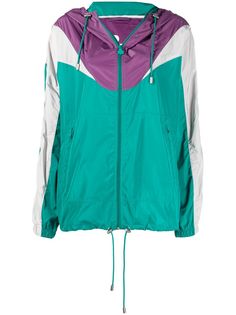 Isabel Marant куртка в стиле колор-блок с капюшоном