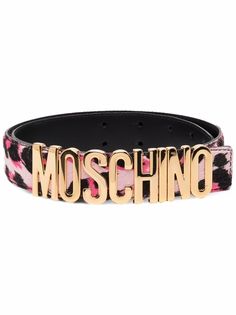 Moschino ремень с леопардовым принтом и логотипом