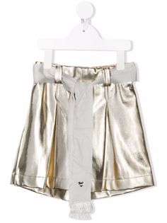 Monnalisa metallic high-waist shorts