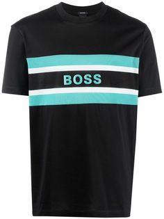 Boss Hugo Boss полосатая футболка с логотипом