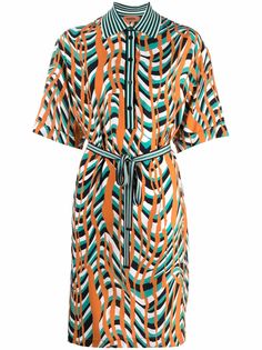 Missoni платье с поясом и абстрактным принтом