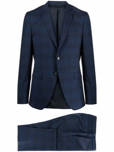 Boss Hugo Boss клетчатый костюм с однобортным пиджаком