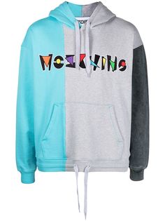 Moschino худи с логотипом и вставками