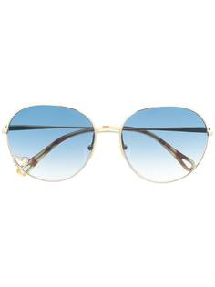 Chloé Eyewear солнцезащитные очки Aimée в круглой оправе