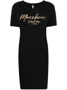 Moschino платье-футболка с логотипом