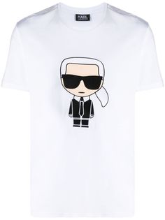 Karl Lagerfeld футболка с вышивкой Ikonik