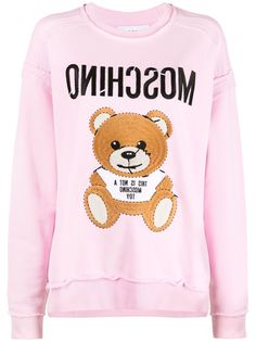 Moschino толстовка с вышивкой Teddy Bear