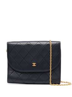 Chanel Pre-Owned стеганая сумка на плечо с логотипом CC