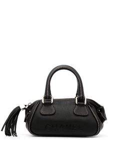 Chanel Pre-Owned сумка-тоут 2003-го года с тисненым логотипом
