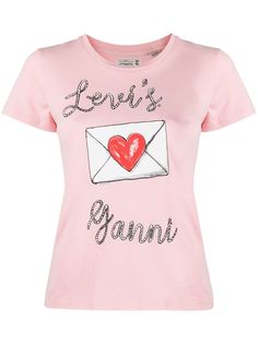 GANNI футболка с логотипом из коллаборации с Levi’s
