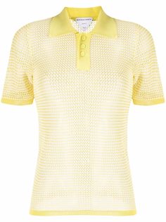 Bottega Veneta сетчатая рубашка поло