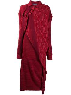 Y/Project трикотажное платье асимметричного кроя Y.Project