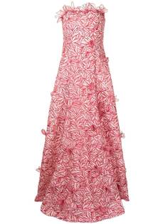 Marchesa Notte платье из органзы с вышивкой