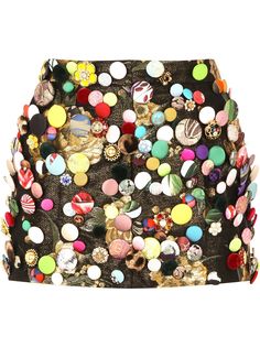 Dolce & Gabbana юбка мини с декоративными пуговицами