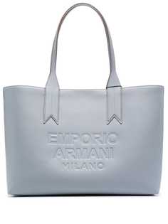 Emporio Armani сумка-тоут с тисненым логотипом