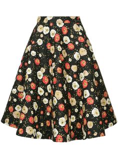 CK Calvin Klein расклешенная стеганая юбка с цветочным принтом