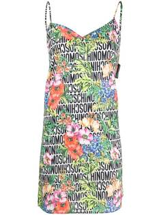 Moschino платье без рукавов с логотипом