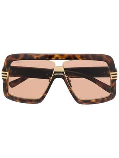 Gucci Eyewear солнцезащитные очки в массивной оправе с логотипом