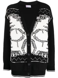 RED Valentino кардиган вязки интарсия с узором