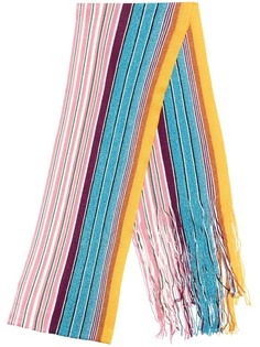 Missoni шарф в стиле колор-блок с бахромой