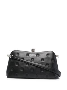 Moschino стеганая мини-сумка с логотипом
