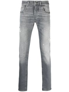 Les Hommes джинсы с эффектом потертости