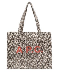 A.P.C. сумка-шопер с леопардовым принтом