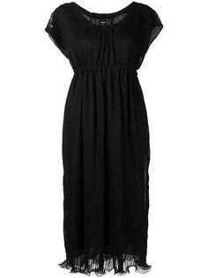 Giorgio Armani платье миди с U-образным вырезом и короткими рукавами