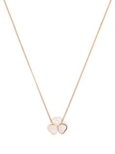 Chopard колье Happy Hearts Wings из розового золота с бриллиантами и перламутром
