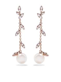 TASAKI серьги Kugel из розового золота с жемчугом и бриллиантами