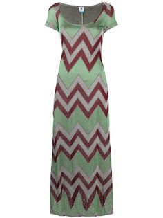 M Missoni платье с узором зигзаг