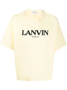 LANVIN футболка с вышитым логотипом