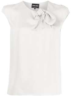 Giorgio Armani топ с короткими рукавами и перекрученной деталью