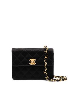 Chanel Pre-Owned стеганая мини-сумка на плечо 1990-х годов с логотипом CC