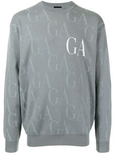 Giorgio Armani свитер с круглым вырезом и логотипом