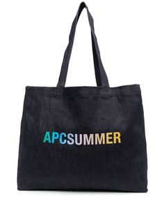 A.P.C. джинсовая сумка-шопер с логотипом