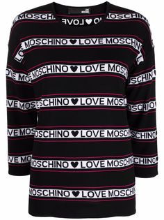 Love Moschino джемпер с рукавами три четверти и логотипом
