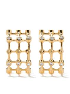 Patcharavipa Серьги Cage из желтого золота с бриллиантами