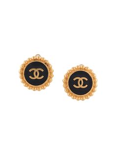 Chanel Pre-Owned серьги 1994-го года с логотипом CC